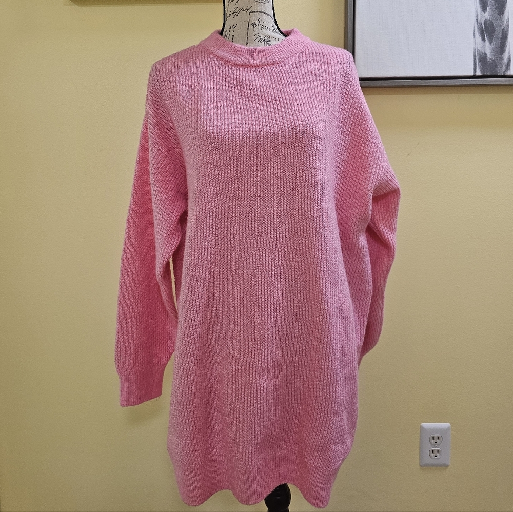 H&M DIVIDED RIB-KNIT DRESS